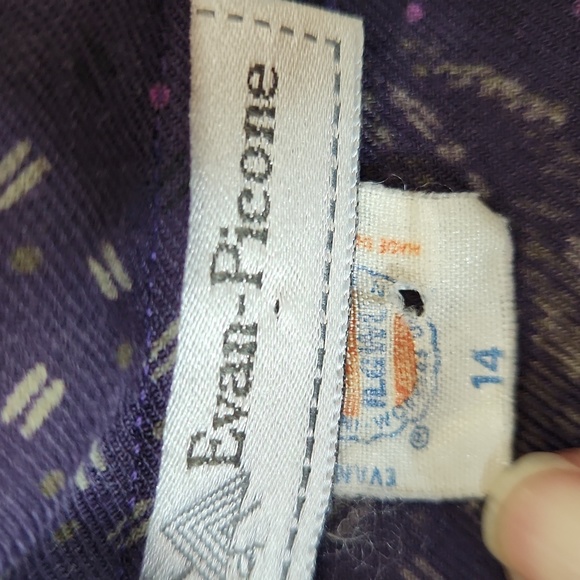 Vintage Evan-Picone Floral Long Sleeve Blouse/Shirt. Size 14 - Picture 4 of 10